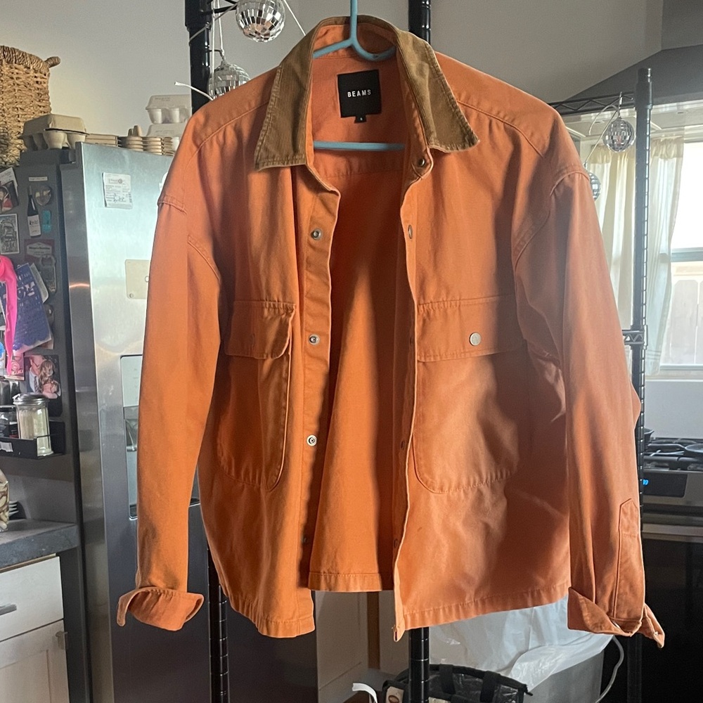 BEAMS chore coat size S (men’s size, fits like women’s M-L) unisex 100% cotton